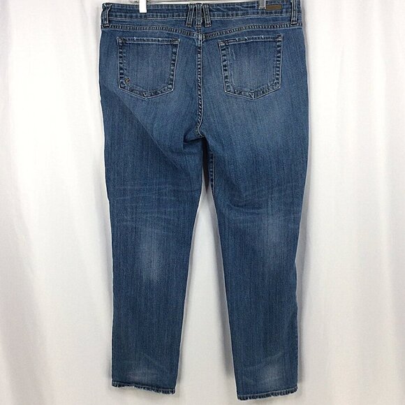 Kut from the Kloth Catherine Boyfriend Distressed Patchwork Jeans Womens Size 16 - Picture 2 of 7
